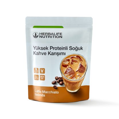  Yüksek Proteinli Soğuk Kahve Karışımı Latte Macchiato 308g resmi